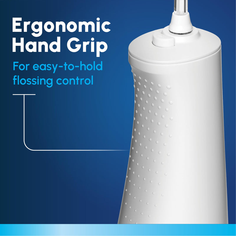 Waterpik Cordless 1100 Rechargeable Portable Water Flosser for Teeth Cleaning and Flossing, Travel, Braces Care, Healthier Gums, Waterproof for Shower, ADA Accepted, WF-30CD White, Packaging May Vary