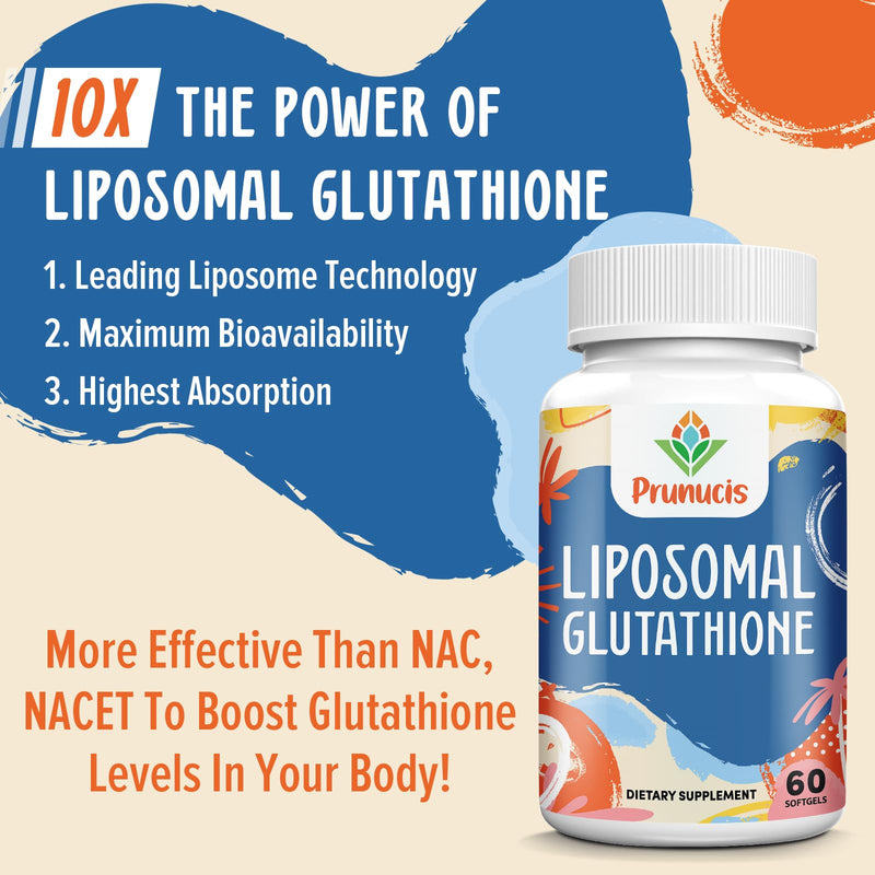Liposomal Glutathione, with Vitamin C, Milk Thistle & Alpha-Lipoic Acid, Master Antioxidants, Pure Reduced L-Glutathione - Immune System, Energy, High Absorption, 240 Softgels 60 Count (Pack of 4)