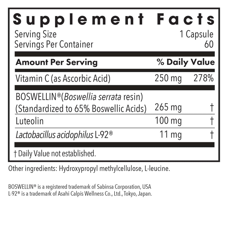 ARG Aller-Aid L-92 Postbiotic Immune Capsules, 60 Capsules | L-92 Postbiotic With Vitamin C and Botanicals for Histamine and Seasonal Support, Hypoallergenic, 60 Servings