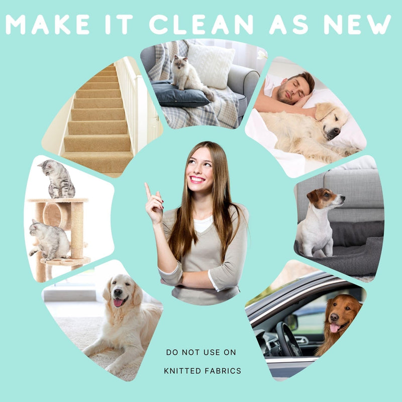 Magic Pet Hair Removal Tool, Carpet Rake with 58" Long Handle, Dog Cat Hair Remover Broom, Large Reusable Metal Carpet Sweeper - BeesActive Australia
