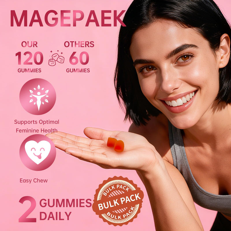 Vital Natural Feminine Balance Gummies, pH Balance & Immune Support, Hawaiian Pineapple Flavor, 120 Count (60 Servings), Vegan Probiotic Supplement for Women’s Intimate Health 1 Count (Pack of 120)