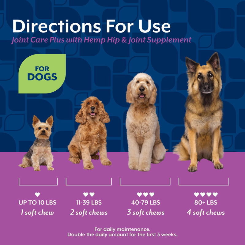 Healthy Joint Health Supplement for Dogs, Hemp Seed Oil, Hemp Seed Powder, Glucosamine, Msm and Chondroitin for a Powerful Joint Health Solution for your Dog, Made by NaturVet, 120 Count Hemp Plus Hemp Seed 120 Soft Chews