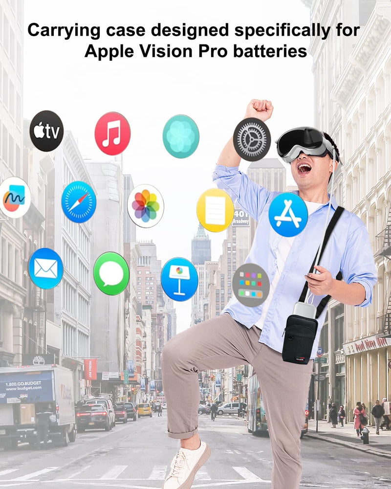 Carrying Bag for Apple Vision Pro-Accessories with high quatility bag,tool,water-poor,all around-protect, Vision pro case only compatible witt Apple vision pro battery - BeesActive Australia