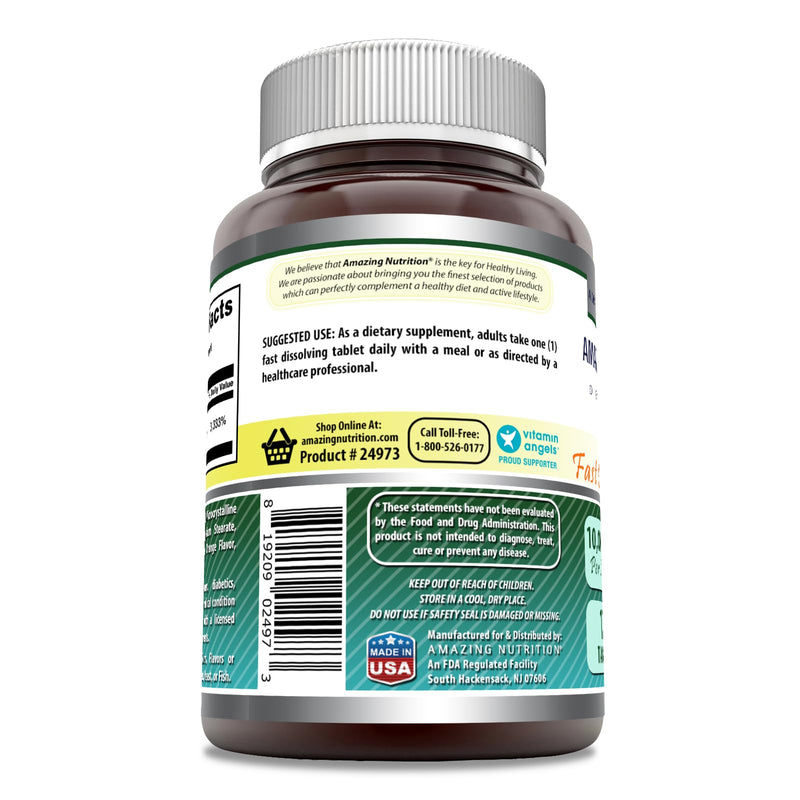 Amazing Formulas Biotin 10,000 mcg | Fast Dissolve Tablets | Non-GMO | Gluten Free Supplement | Made in USA (120 Count, Citrus) Citrus | 120 Tablets 1 Count (Pack of 1)