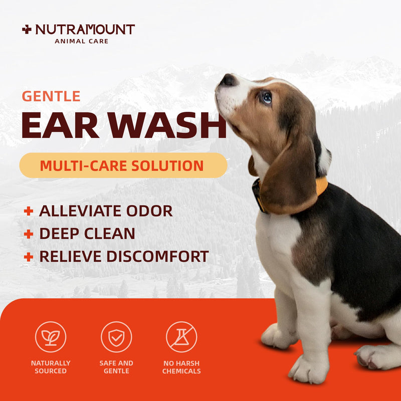 Ear Wash 150ml/5 fl.oz for Dogs, Cats and Livestock Gentle Multi-Care Solution Reduce Ear Odor Twin Bottle Set 2 Pieces