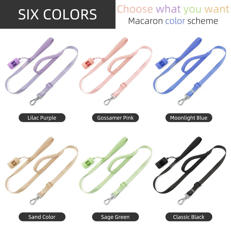Wisedog Durable Two Handle Dog Leash: Dog Leash Heavy Duty with Dual Soft Padded Handles, Adjustable Length as Short Leash for Medium Large Dogs (Lilac Purple, L|5.2 ft-6 ft) Lilac Purple - BeesActive Australia