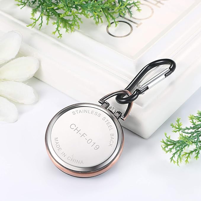 JEWELRYWE Nurse Watch, Luminous Dial, Watch Key Chain, Nasukan, Simple, Backpack, Bag, Pocket, School Bag, Pocket Watch, red -  Australia