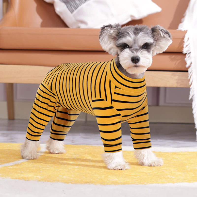 Kuoser dog bodysuit after surgery, dog bodysuit after castration, surgery body dog castration bitch, dog bodysuit with legs, bodysuit for dogs after surgery, dog pajamas for small medium dogs, yellow S - BeesActive Australia