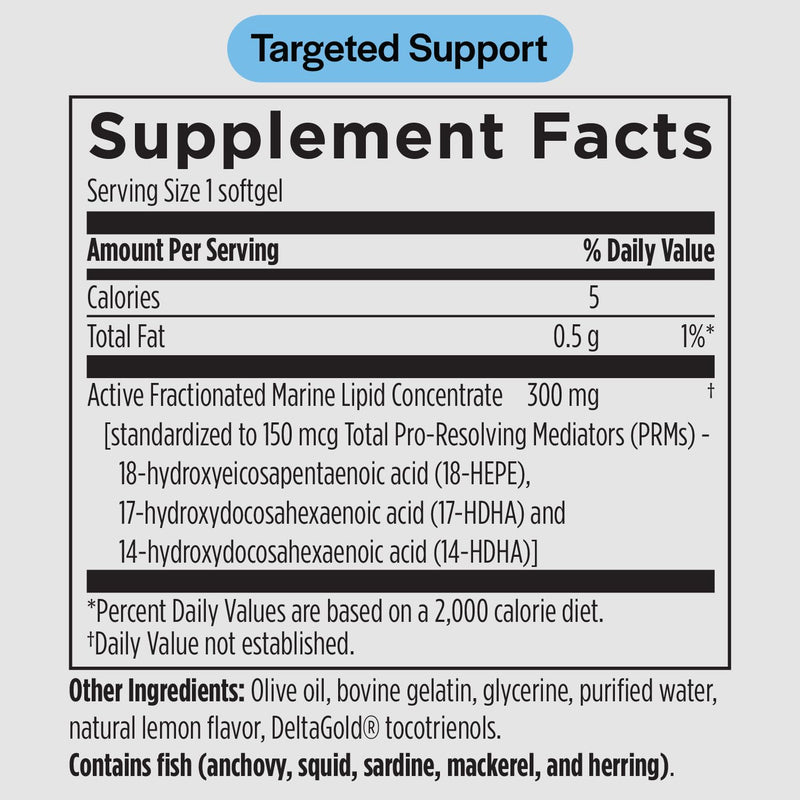 PureFormulas SPM Vital - 3 Active Specialized Pro-Resolving Mediators for Tissue Health & Minor Discomfort from SPM Fish Oil - Omega 3 Fatty Acids Supplement, Non-GMO 60 Softgels