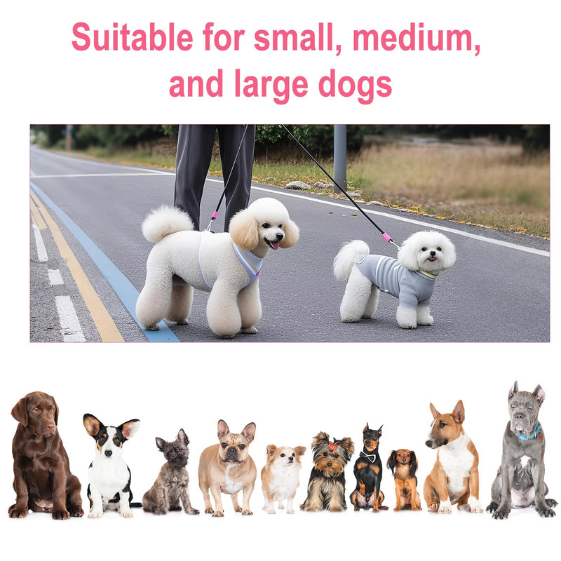 Double Dog Leash for Two Dogs,Dual Hands Free Dog Leashes,360 Swivel No Tangle Walking Leash,Soft Padded Handle,Adjustable Crossbody Waist Rope for Small Medium Large Dogs,Black Black - BeesActive Australia