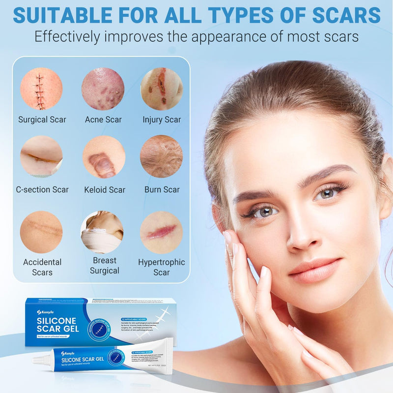 Silicone Scar Gel, Scar Cream, Advanced Scar Stick for Surgical Scars, Stretch Marks, Keloid Bump Removal, Old and New Scars 0.70oz (20g) 0.7 Ounce