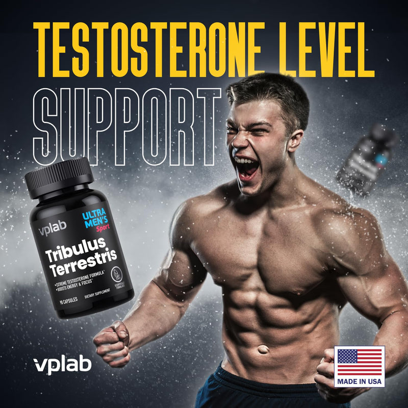 VPLab Ultra Men's Tribulus Terrestris - Daily Multivitamin Supplement for Men with Tribulus Terrestris Extract and Zinc - Supports Levels & Immune System, 90 Capsules - BeesActive Australia
