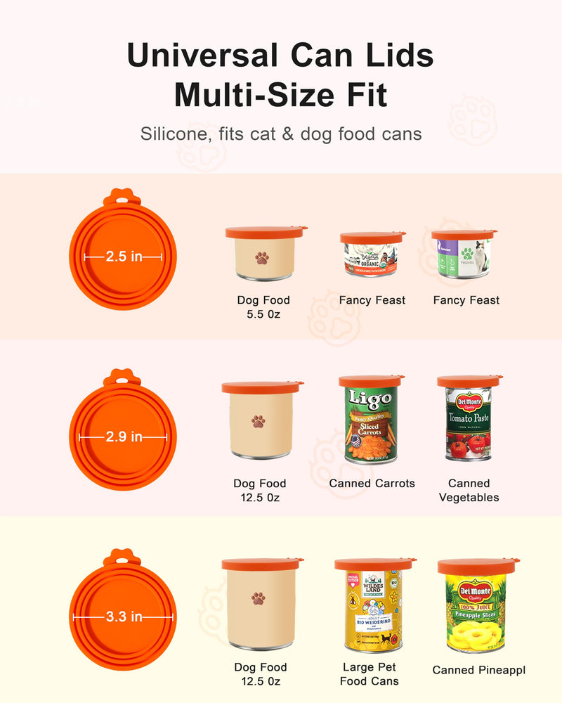 4 Pack Can Covers, Silicone Can Lids for Dog and Cat Food, Universal Can Cover Fits Most Standard Size - BeesActive Australia