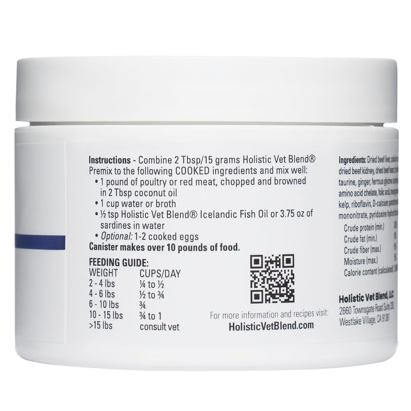 Holistic Vet Blend Feline Senior Blend Powder, Supports Senior Health for Cats - 3.175 oz / 90 g
