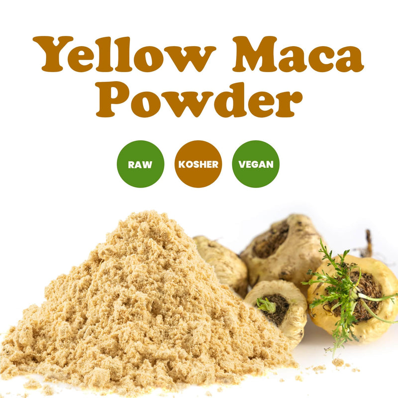 Food to Live Yellow Maca Powder, 1 Pound – Raw Ground Maca Root, Vegan, Kosher, Keto, Non-Gelatinized, Bulk, Rich in Vitamin C 1.0 Pounds