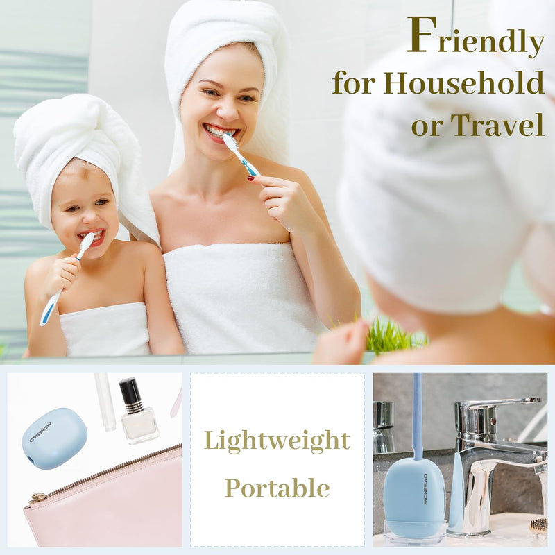 MONESAO Toothbrush Case, Toothbrush Covers with Holder, Rechargeable Travel Home Toothbrush Sanitizer And Holder, Sterilizer Cleaner Case for All Electric And Manual Toothbrushes (Blue) - BeesActive Australia