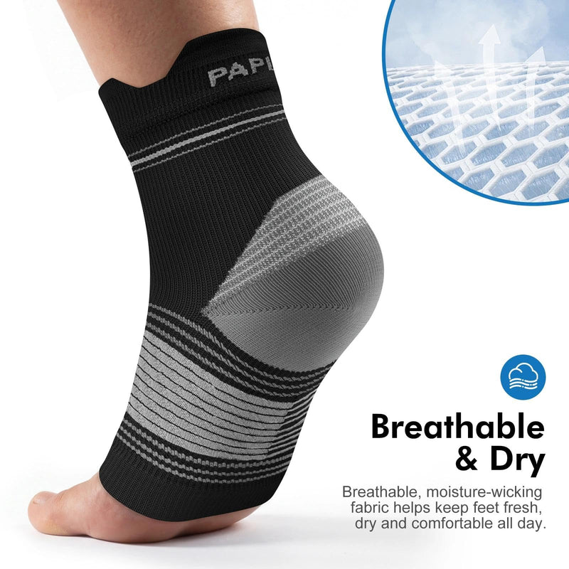 6 Pairs Plantar Fasciitis Socks for Men & Women, Ankle Brace Compression Socks with Arch Support for Achilles Tendonitis, Heel Pain, Swelling & Arthritis Relief, Black, Large Black(6 Pairs) Large(6 Pair) - BeesActive Australia