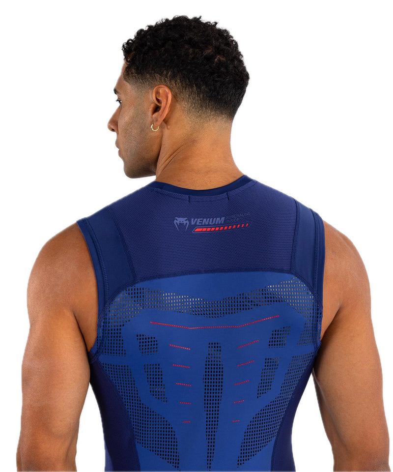 Venum Mens Technical 3.0 Sleeveless Rashguard Large Night Blue
