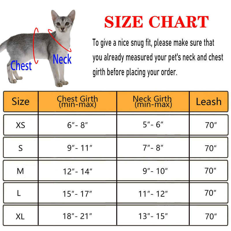 Cat Harness and Leash for Walking, Kitten Escape Proof Harnesses, Adjustable Reflective Puppy Harness with Leashes Set, Easy Adjustable Soft net Breathable Pet Safety Vest L (Chest: 15" - 17") Grey - BeesActive Australia