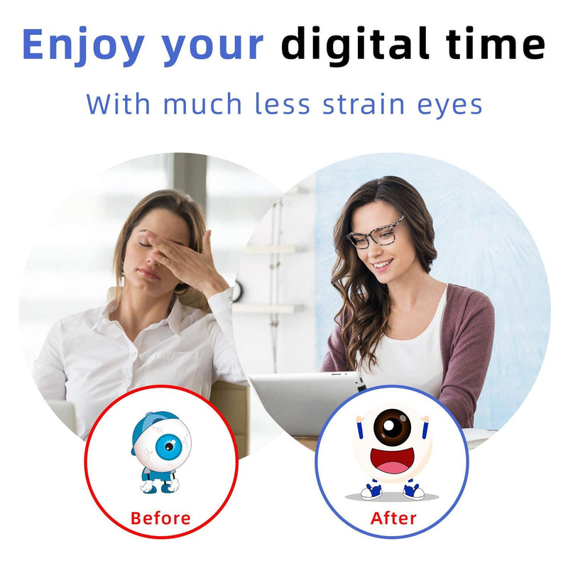 Anti Blue Light Glasses for Women Men -5Pair Blue Light Blocking Glasses, UV400 Anti-Glare Computer Glasses Women 5 Pack Mix Color-2 - BeesActive Australia