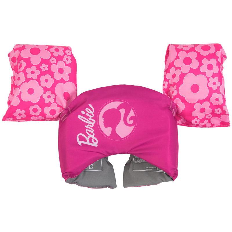 SwimWays Barbie Swim Trainer, US Coast Guard Approved Life Vest, Kids Swim Vest and Swimming Aid, Arm Floaties & Life Jackets for Kids 33-55 lbs Barbie Life Jackets