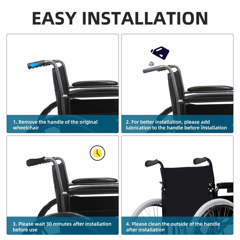 Handle Grip Replacement Parts for Drive Wheelchair, Anti-Slip Hand Grips Set of 2 - BeesActive Australia