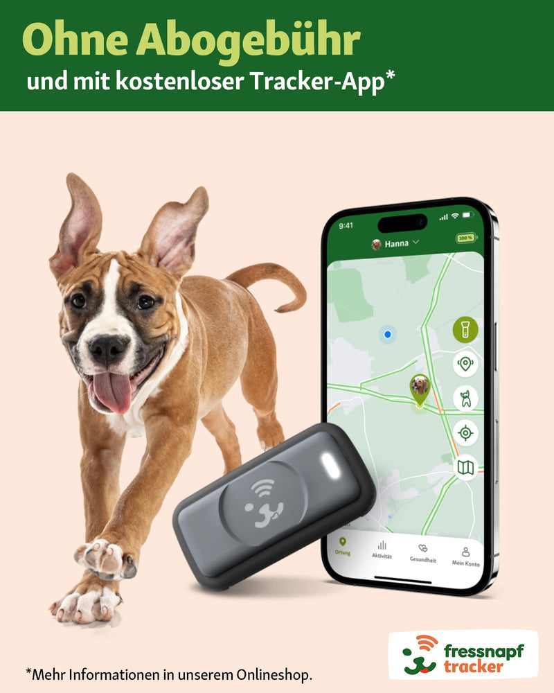 Fressnapf GPS tracker for dogs - 2nd generation - without subscription - tracking without distance limits - activity tracking - health function - dog-friendly design (without personalization) without personalization - BeesActive Australia