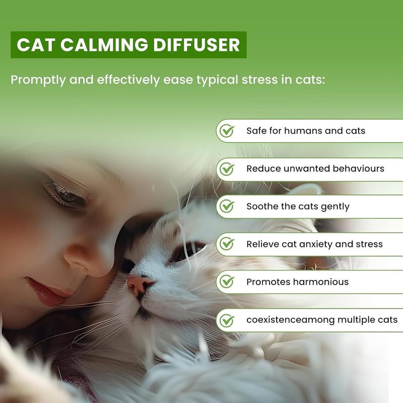 9 Pack Cat Calming Pheromone Diffuser Kit for Cats Refill, Long-Lasting 180 Days Supply Relieve Stress & Anxiety Reduce Fighting Spraying and Scratching for All Cats (3 Plug-Ins & 6 Refills)
