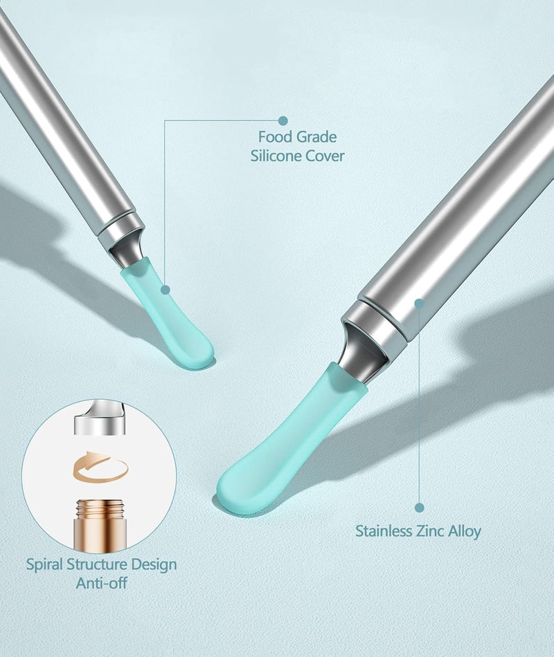 Premium Silicone Ear Cleaning Tips – 8-Piece Replacement Set for Bebird Ear Endoscopes | Spiral, Scoop & Brush Attachments with Travel Case - BeesActive Australia