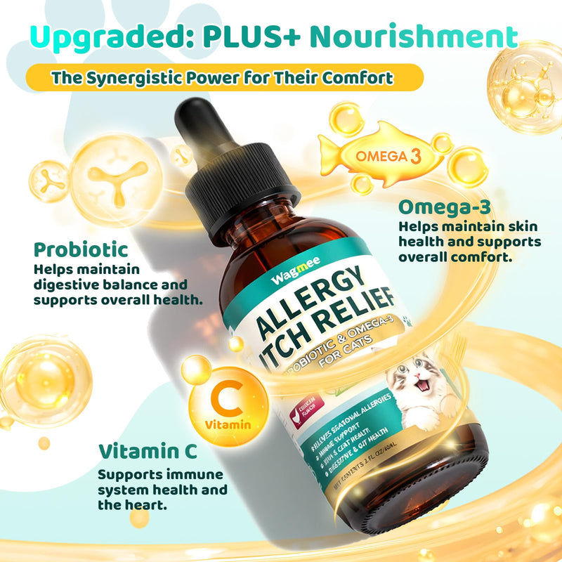 Natural Yeast Relief for Dogs, Allergy Relief for Cats, Cat Itchy Skin Allergy Relief