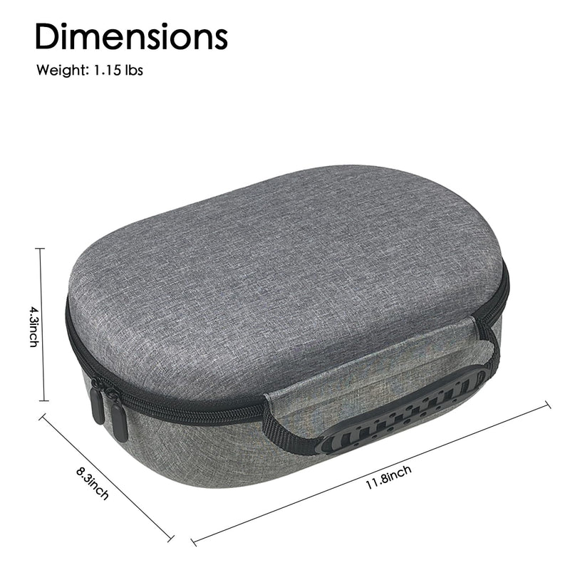 DDgro Apple Vision Pro Carrying Case - Ultimate Travel Solution for Your VR Headset (Grey) Grey - BeesActive Australia
