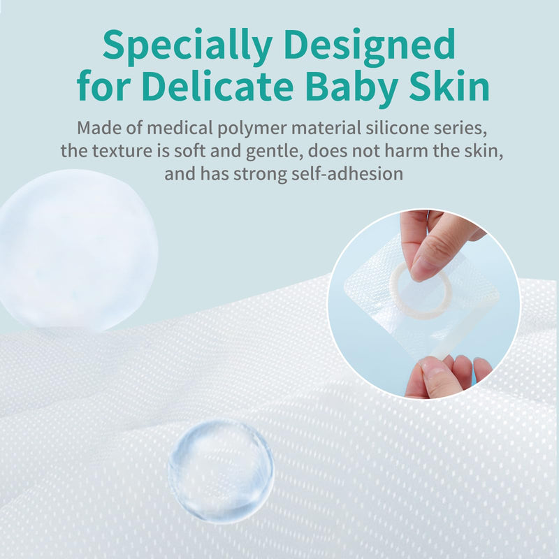 Baby Belly Navel Patches, Belly Button Shaper with Cotton Pads, Waterproof Umbilical Patch, Infant Essentials Must Haves (14PCS 10 * 10CM) 14PCS