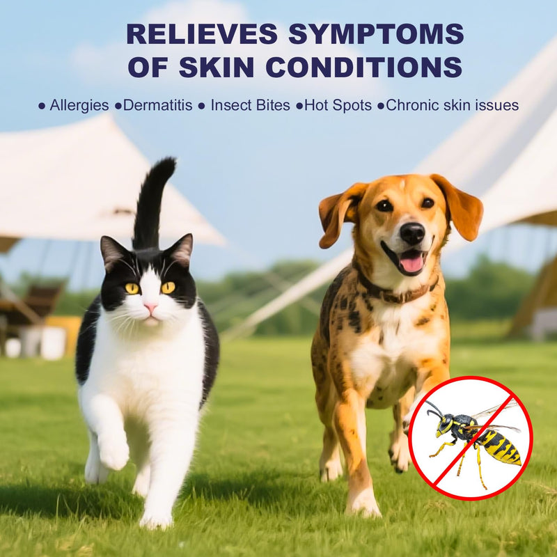 Hydrocortisone Spray for Dogs and Cats, Itch Relief Spray for Dogs, Dog Hydrocortisone Sprays Soothes Irritated Dry Itchy Skin, Daily Cleansing Soothes Skin and Coat Irritation For Cats Dogs,118.56ml