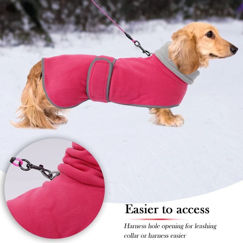 Geyecete Dachshund Sweaters for Dogs Dog Jacket,Dachshund Coat Perfect Dog Winter Coat with Padded Fleece Lining and high Collar,Dog Snowsuit with Adjustable Bands Sizes-Pink-S Small Pink - BeesActive Australia
