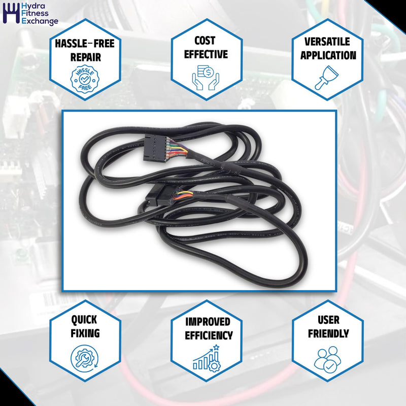 Hydra Fitness Exchange Console Wire Set Black | Treadmill Exercise Equipment Replacement Part | Compatible with HZ Fitness 7.0AT-04, TM1021, PTM1021, PTM1021B | MPN 1000303614 (2021-2025 Model)