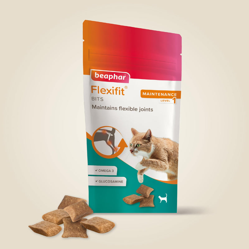 Beaphar – Flexifit® Joint Care Bits for Cats, 35g – Delicious Daily Joint Supplement – Helps Maintain Flexible Joints – Contains Glucosamine, Omega 3 & Vitamin C ~ 70 Treats
