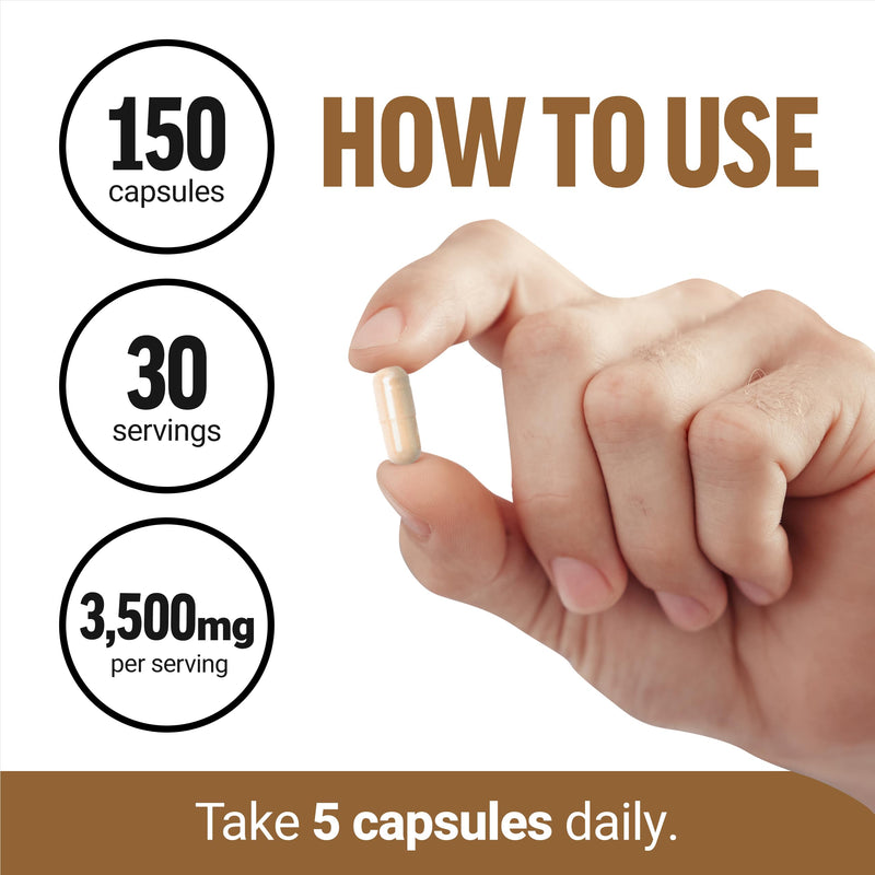 FORCE FACTOR Primal Origins Grass-Fed Beef Organs, Pasture-Raised Supplement with Liver, Kidney, Heart, Pancreas & Spleen, Hormone & Antibiotic Free, Non-GMO, 3500mg, 150 Capsules - BeesActive Australia