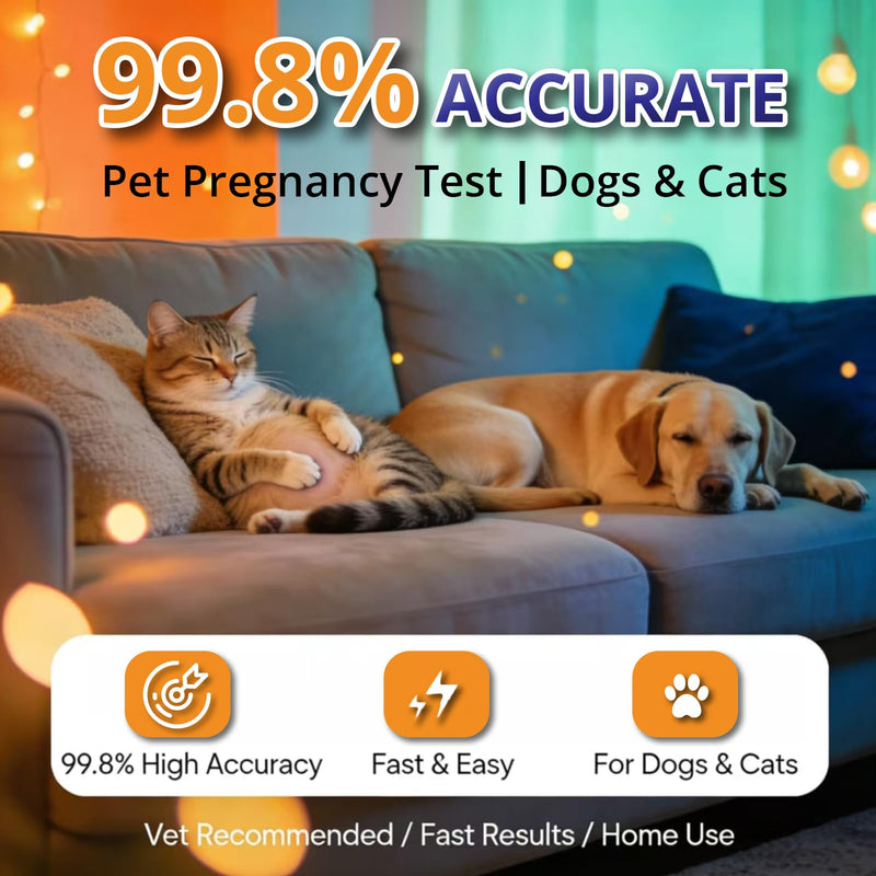 2-Pack Dog & Cat Pregnancy Test Kit, Blood-Based Early Detection for Home & Veterinary Use, Reliable Pet Reproduction Monitoring Tool 2 Pack