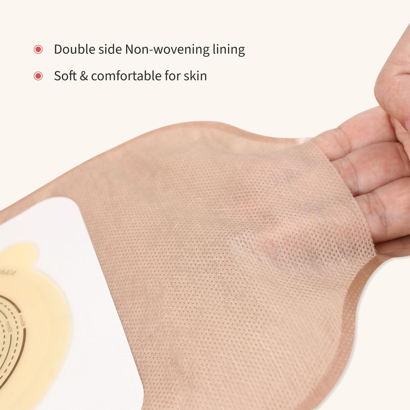 30 PCS Ostomy Supplies Colostomy Bags 2 Piece Ostomy Bag Two Piece Ostomy Drain Pouches for Ileostomy & Stoma Care, Trim-to-Fit 15-60 mm (20 x Bags+10 x Skin Barriers) 20 Bags+10 Flat Barriers