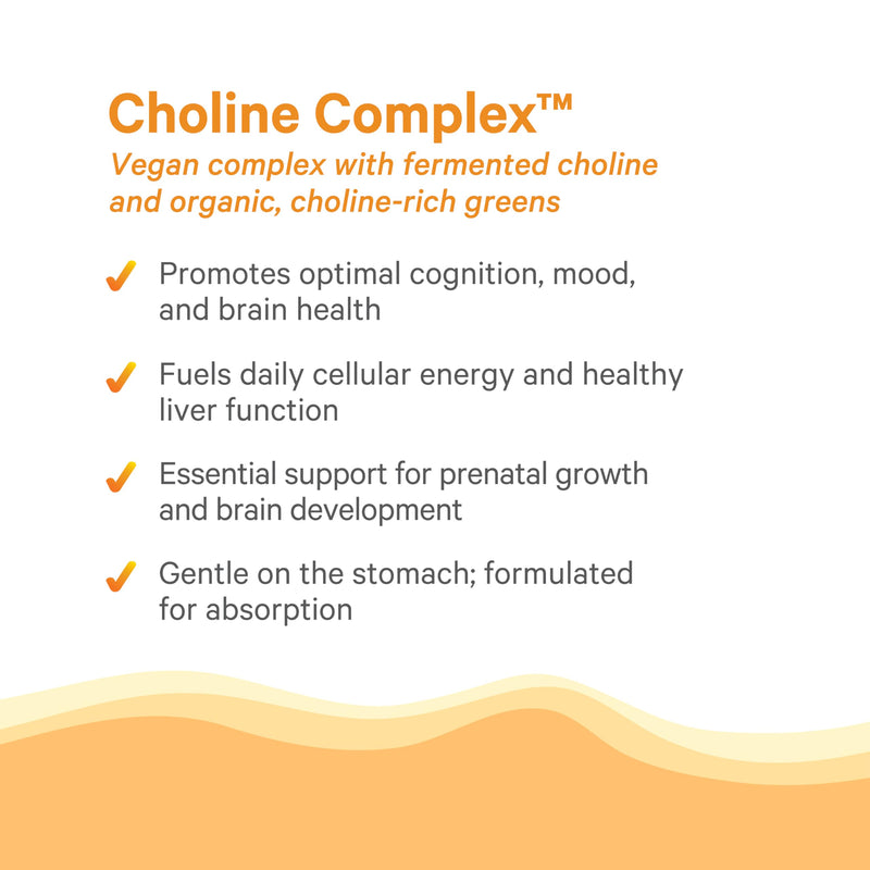 PURE SYNERGY Choline Complex Vegan Choline Supplement (60 Tablets) | Made with Organic Whole Foods, Non-GMO, Bioavailable Complex, For Pregnancy, Brain, & Liver Health
