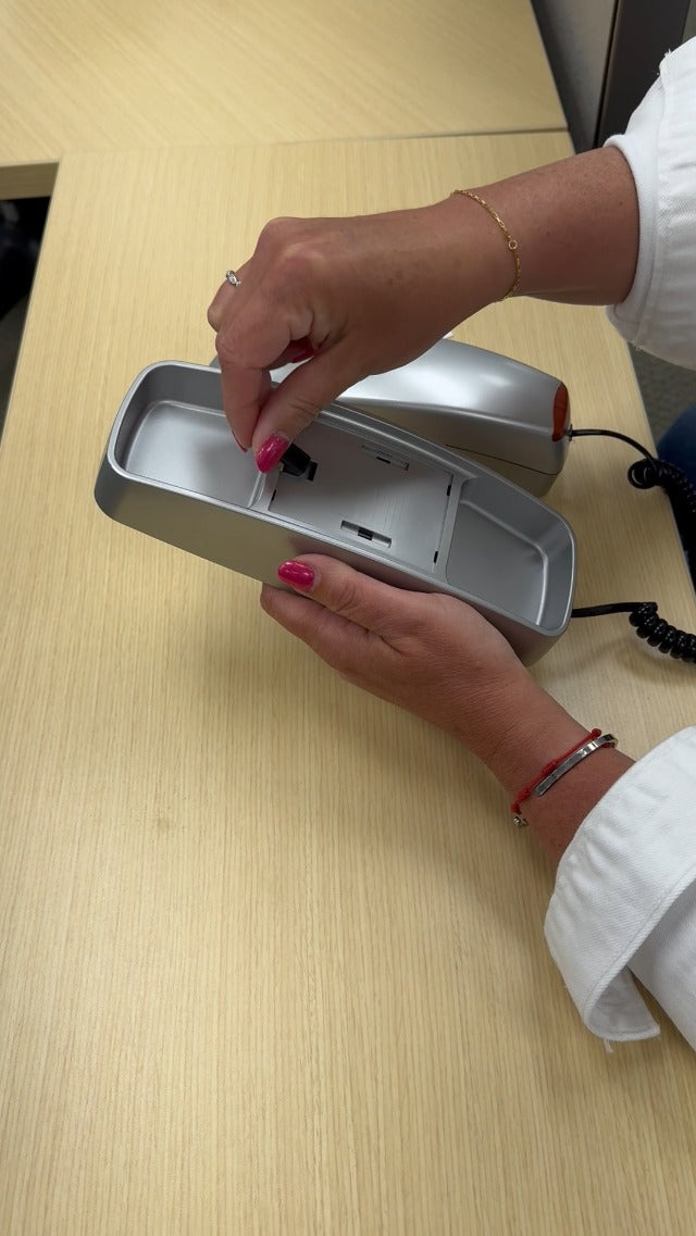 Med-Pat T-4 Full-Featured Trimline Telephone w/Ring/in-Use Light Indicator - Corded Wall Phone w/Full Range Volume Control, Hearing Aid Compatible, Ideal for Hotel, Business & Landline Use- Cream