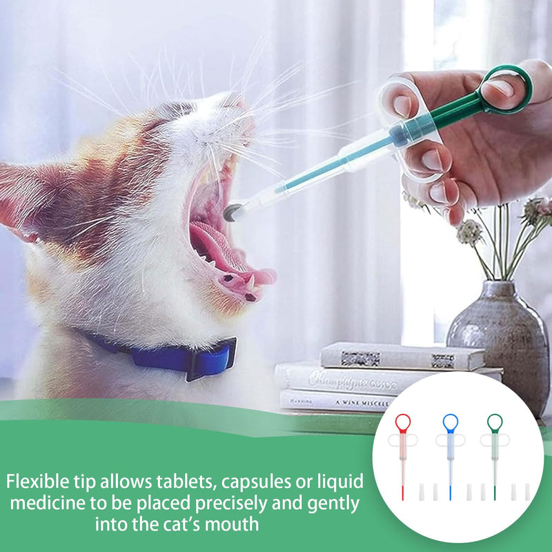 vcsjw Cat tablet dispenser, pack of 3, tablet dispenser for cats, tablet feeder, easy pill for cats, pet pusher syringe tablet dispenser for cats, dogs, puppies, small animals - BeesActive Australia