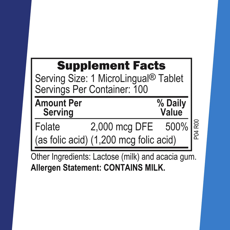 Superior Source Folic Acid 1200 mcg - Supports Heart, Immune & Nervous System - 100 Sublingual Tablets 100 Count (Pack of 1)