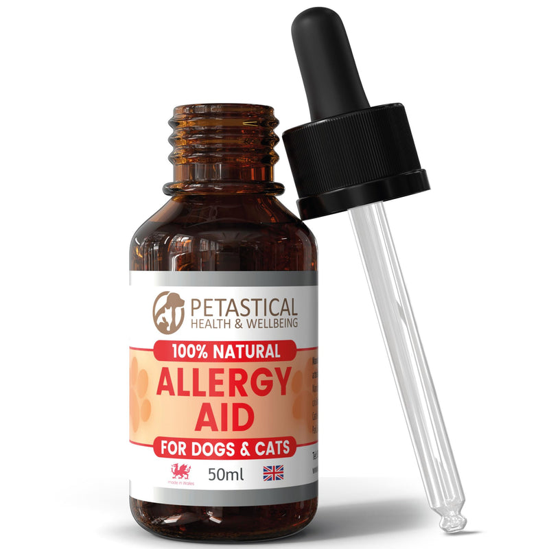 Allergy and Itch Immunity, Natural Liquid Supplement Drops for Dogs Cats, Skin, Eyes, Ears, Paws, Licking, No Nasty Chemicals, Made in UK (50ml) 50ml