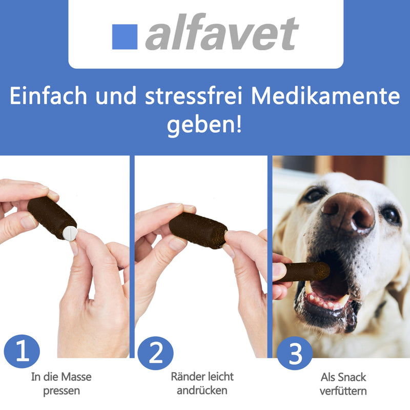 alfavet FeliGum Trojans 6 x 10 g – Moldable treats for hiding tablets – Tasty snacks for easy and stress-free medication administration – Supplementary food for cats and dogs - BeesActive Australia