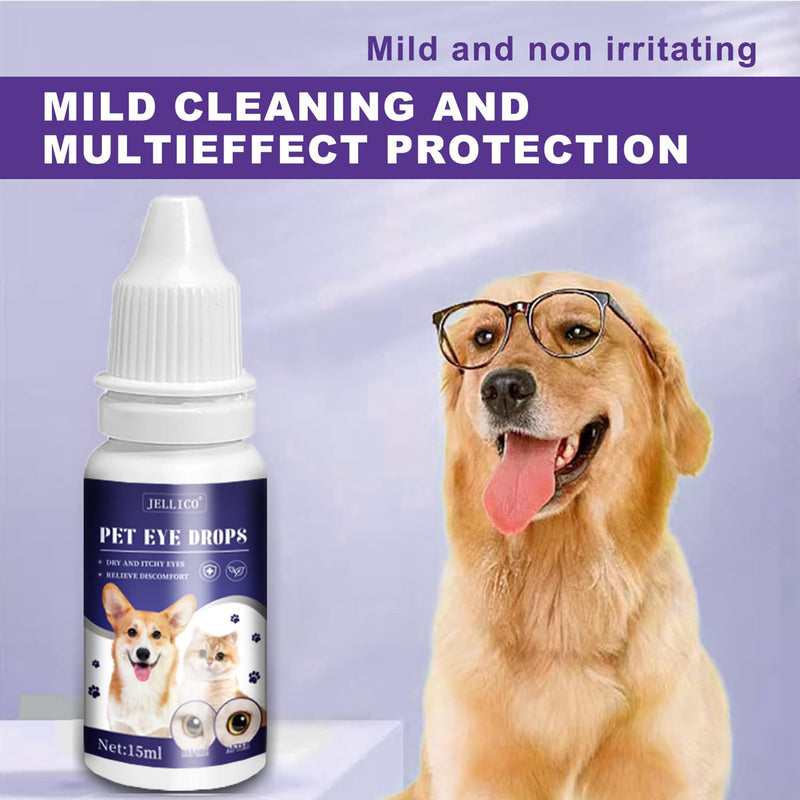 PET Eye Drops for Dogs and Cats, Dog and Cat Eye Rinse, Gentle Formula to Soothe Eye Infection Allergy, Dog Tear Stain Cleaner, Safe for All Animals - BeesActive Australia