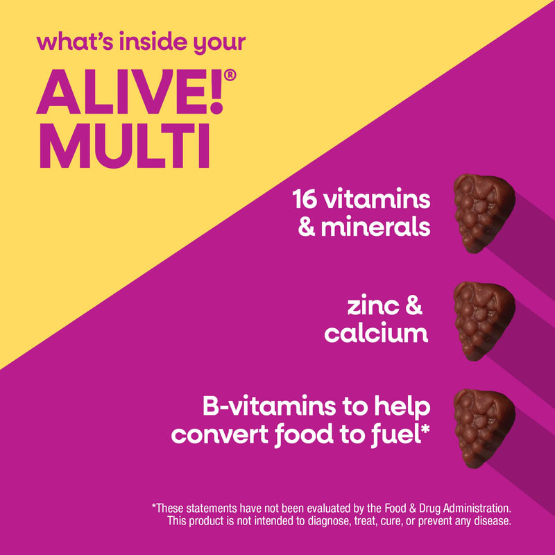 Nature's Way Alive! Women's 50+ Multivitamin Gummy, Mixed Berry, 130 ct | Daily Chewable Gummies with B-Vitamins, Vitamin D3 & Calcium to Support Heart, Brain, & Bone Health for Women 50 and Older* 150 Count (Pack of 1)