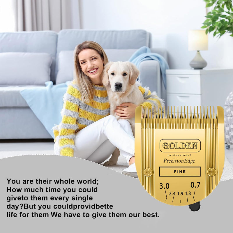 Adjustable 5 in 1 Blades Compatible with WAHL Arco,Bravura .Chromado，Creativa，Figura Dog Clippers for Dogs Grooming(Gold/3PC) Gold-1 - BeesActive Australia
