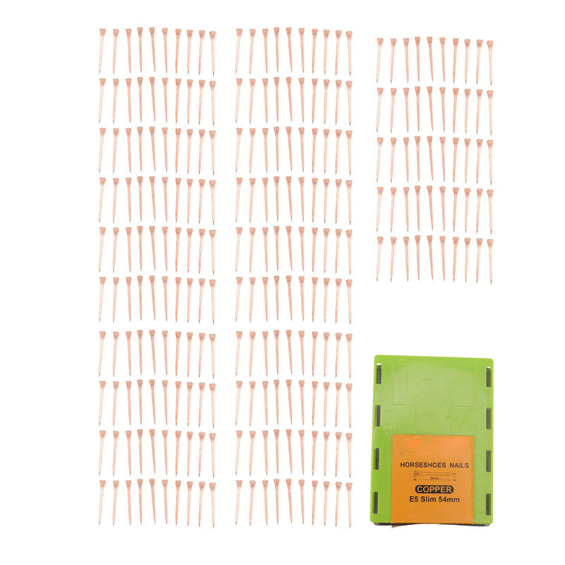 Horseshoe Nails, Heavy Duty Horseshoe Nails Copper Plated 250 Pieces for Shoeing (E5slim) - BeesActive Australia