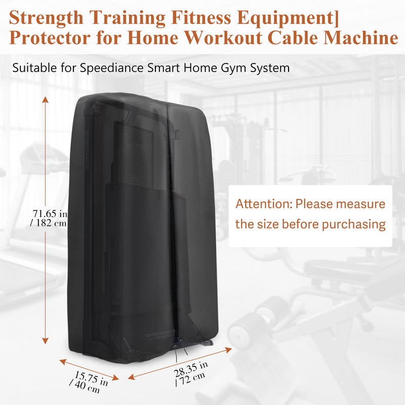 Cover for Speediance Home Gym Equipment, Waterproof Smart Home Gym System Cover, Strength Training Fitness Equipment Protector for Home Workout Cable Machine-28"L×15"W×71"H, Black - BeesActive Australia